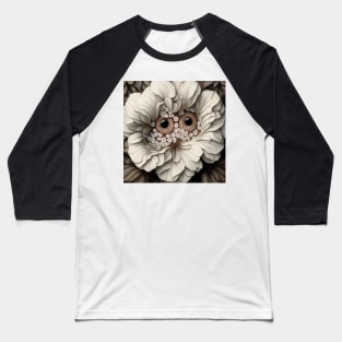 [AI Art] Eye Of Hydrangea, Art Deco Style Baseball T-Shirt
